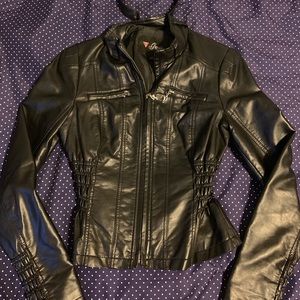 GUESS Leather Moto Jacket sz S